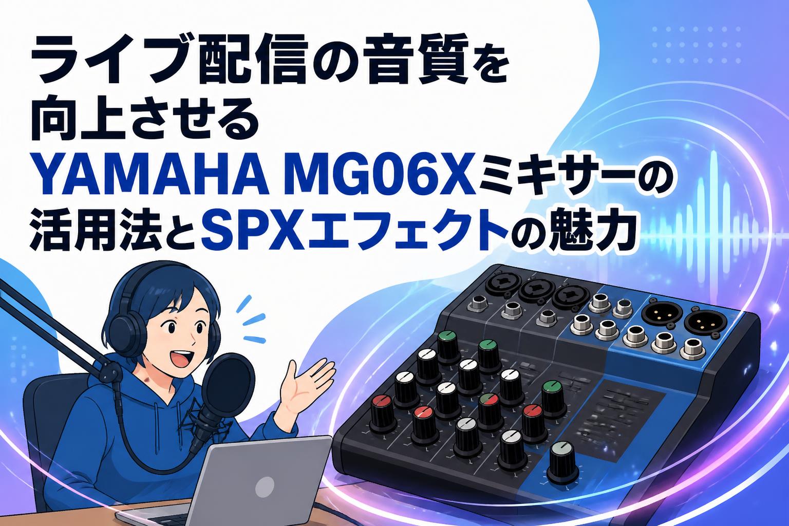 ライブ配信の音質を向上させるYAMAHA MG06Xミキサーの活用法とSPXエフェクトの魅力