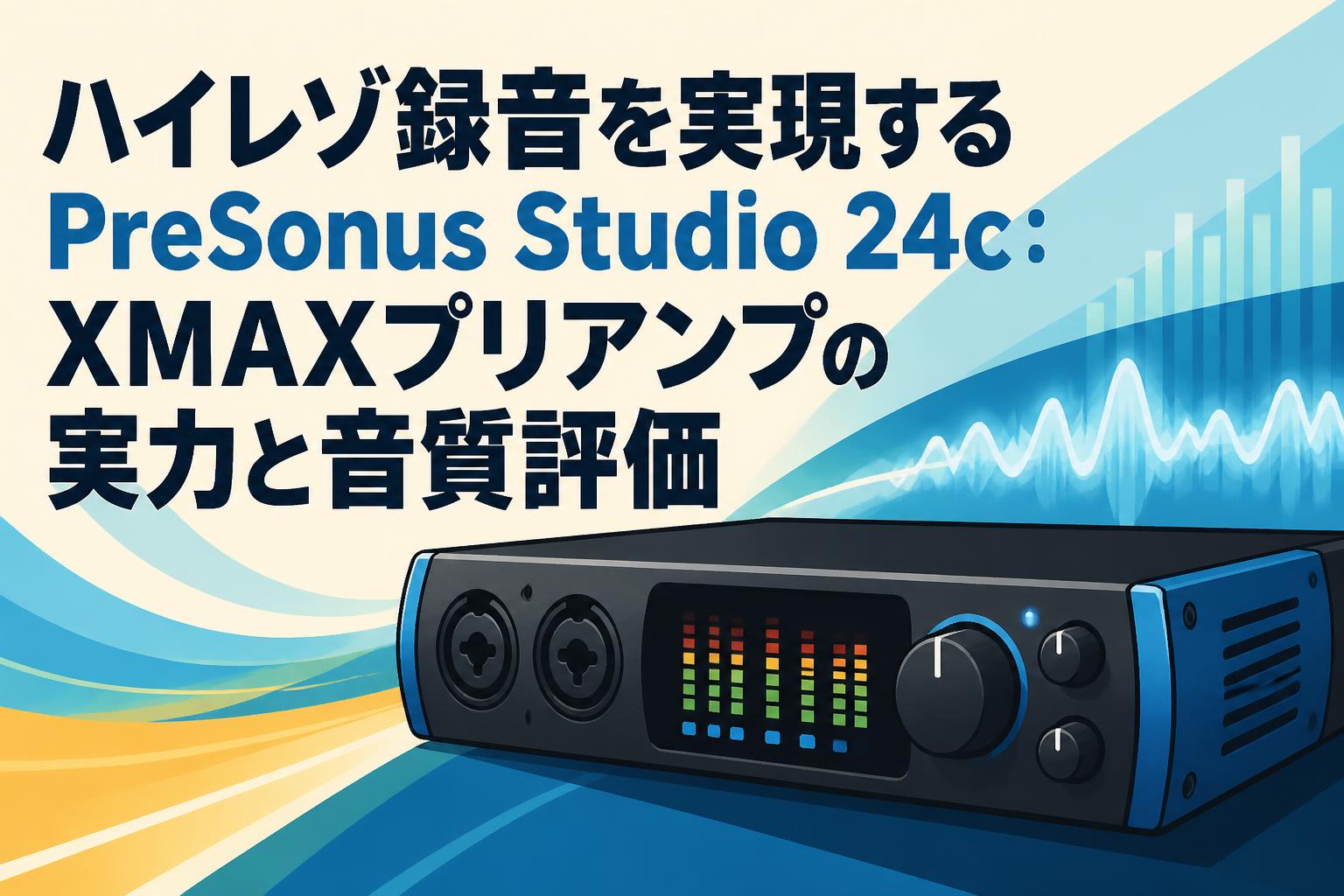 ハイレゾ録音を実現するPreSonus Studio 24c：XMAXプリアンプの実力と音質評価