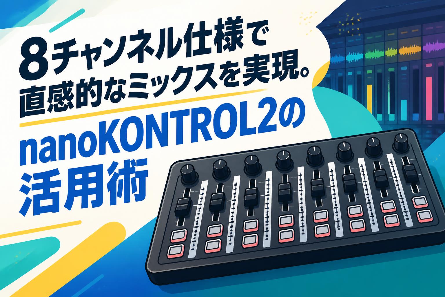 8チャンネル仕様で直感的なミックスを実現。nanoKONTROL2の活用術