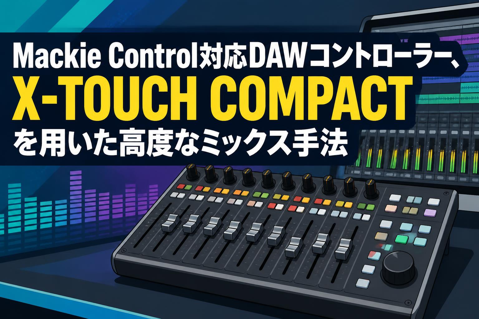 Mackie Control対応DAWコントローラー、X-TOUCH COMPACTを用いた高度なミックス手法