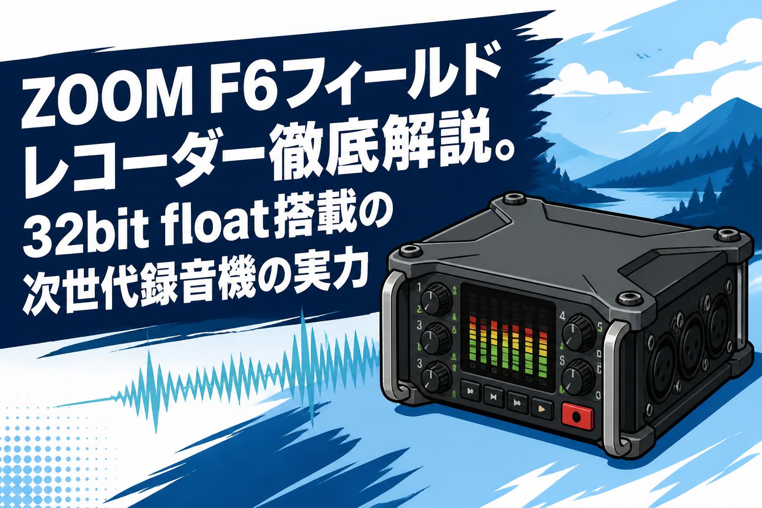 ZOOM F6フィールドレコーダー徹底解説。32bit float搭載の次世代録音機の実力