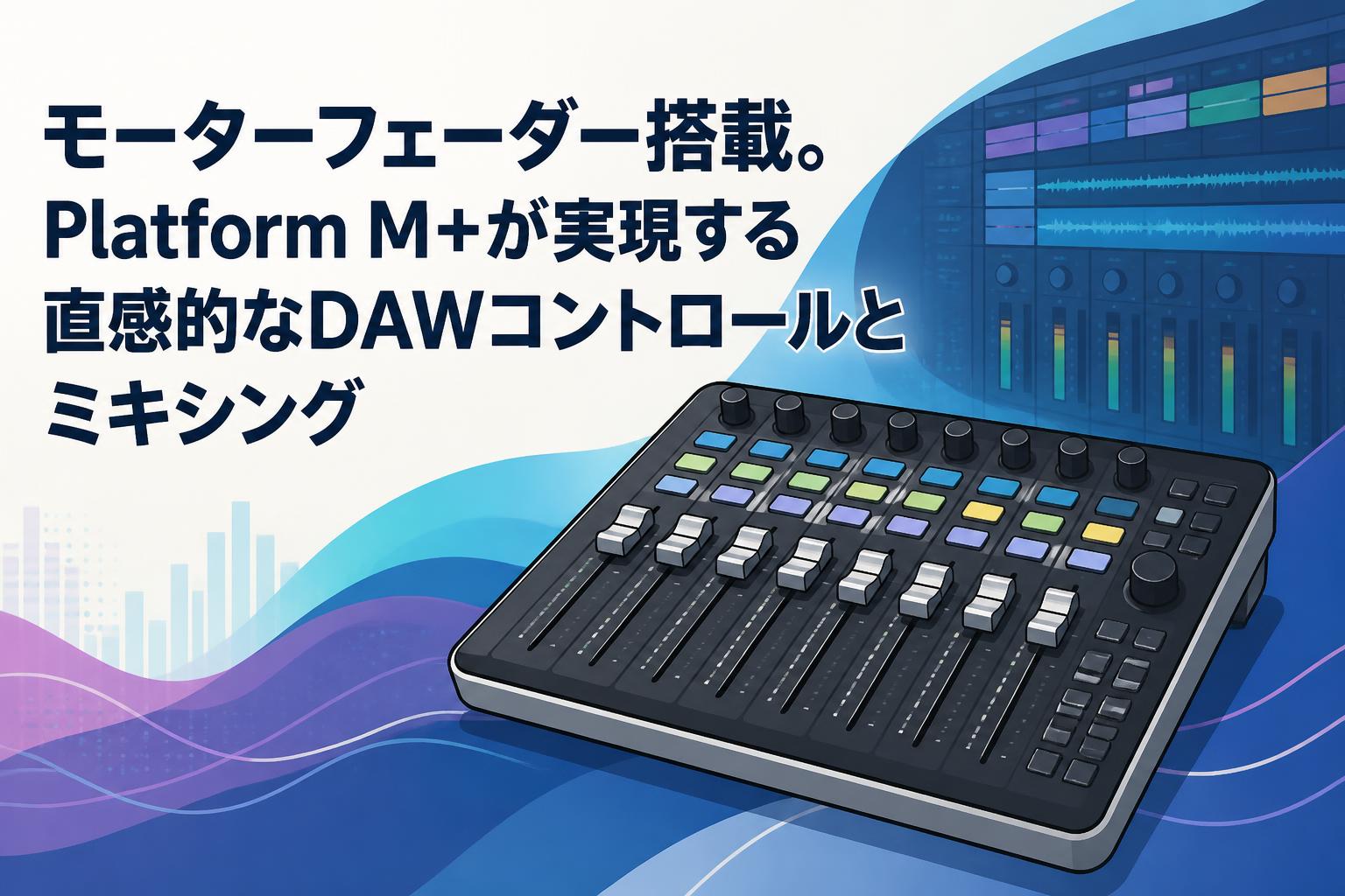 モーターフェーダー搭載。Platform M+が実現する直感的なDAWコントロールとミキシング