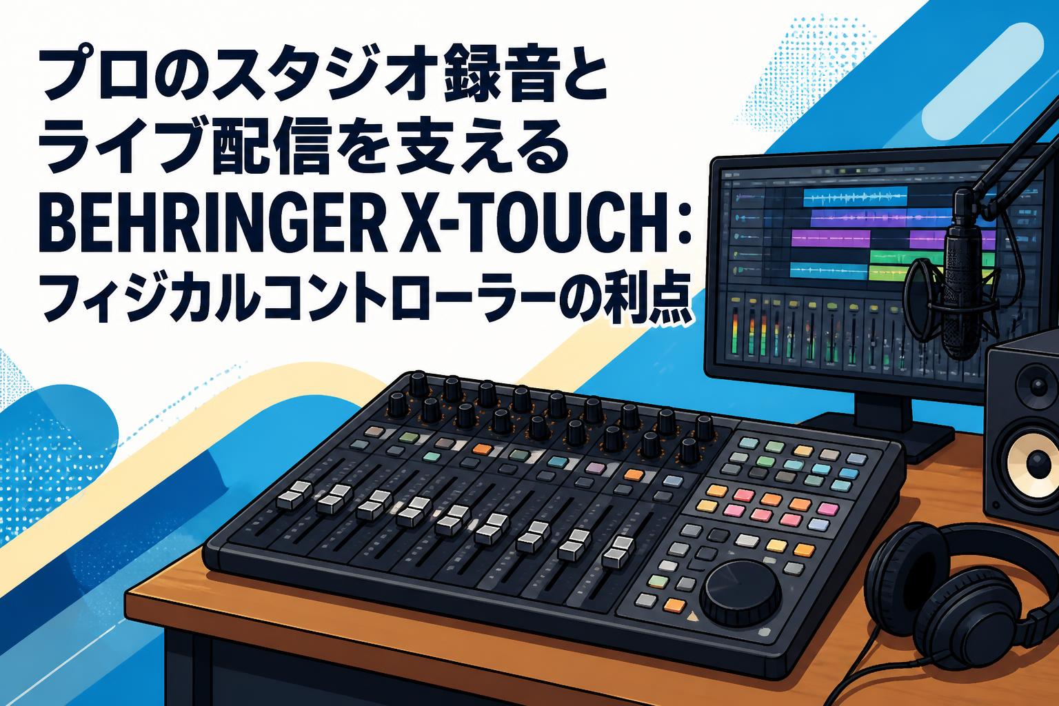 プロのスタジオ録音とライブ配信を支えるBEHRINGER X-TOUCH：フィジカルコントローラーの利点