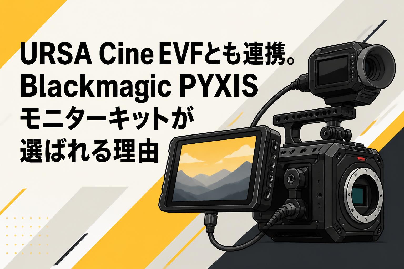 URSA Cine EVFとも連携。Blackmagic PYXISモニターキットが選ばれる理由