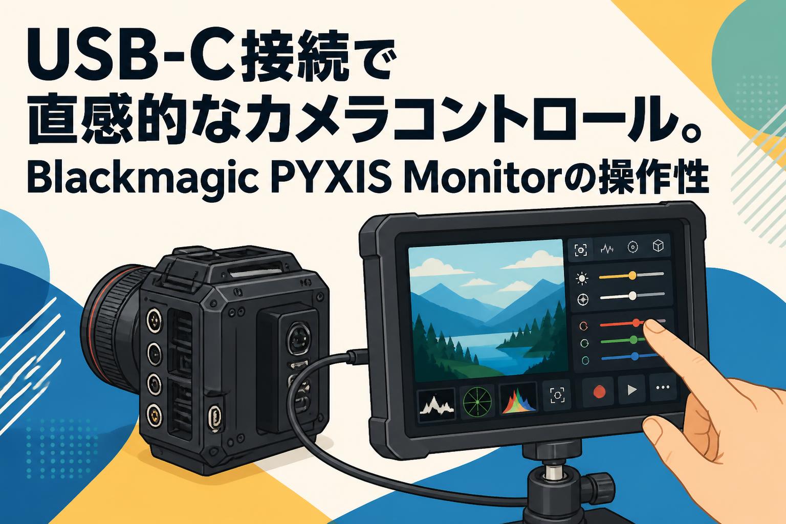 USB-C接続で直感的なカメラコントロール。Blackmagic PYXIS Monitorの操作性