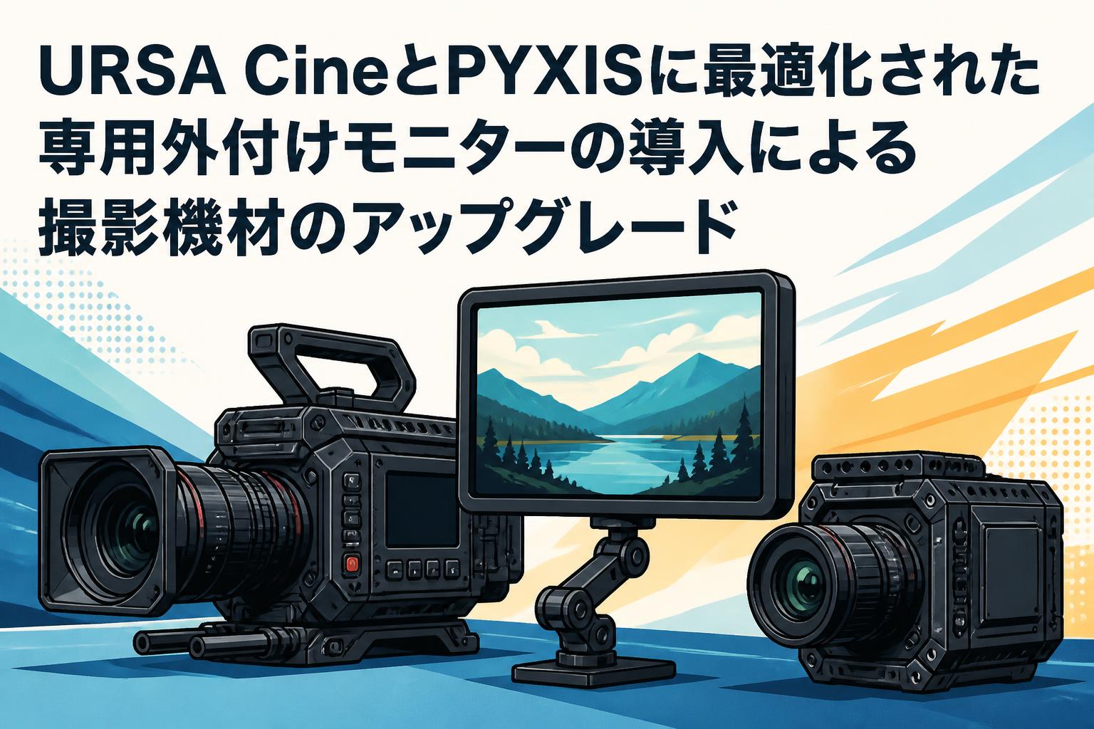 URSA CineとPYXISに最適化された専用外付けモニターの導入による撮影機材のアップグレード