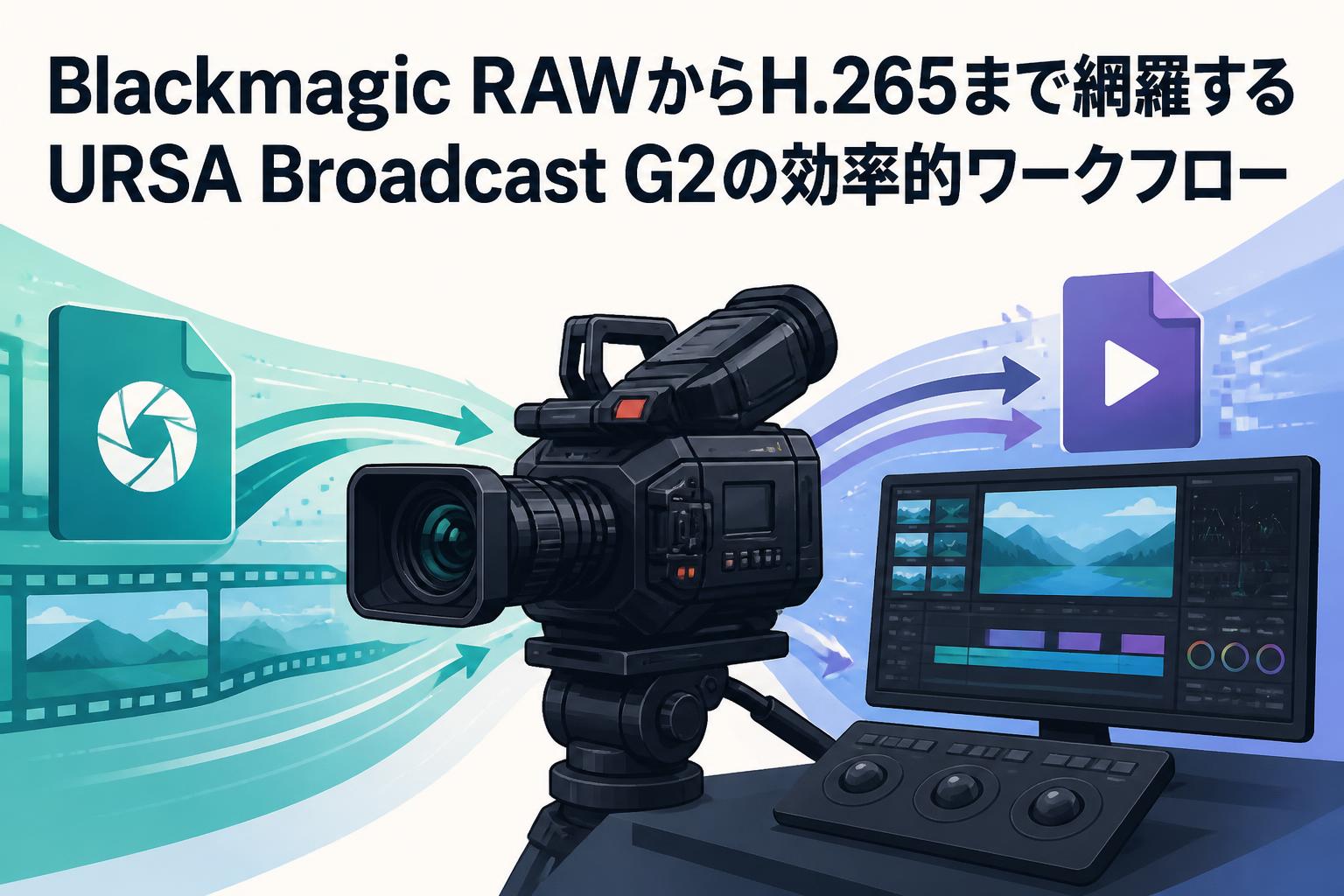Blackmagic RAWからH.265まで網羅するURSA Broadcast G2の効率的ワークフロー