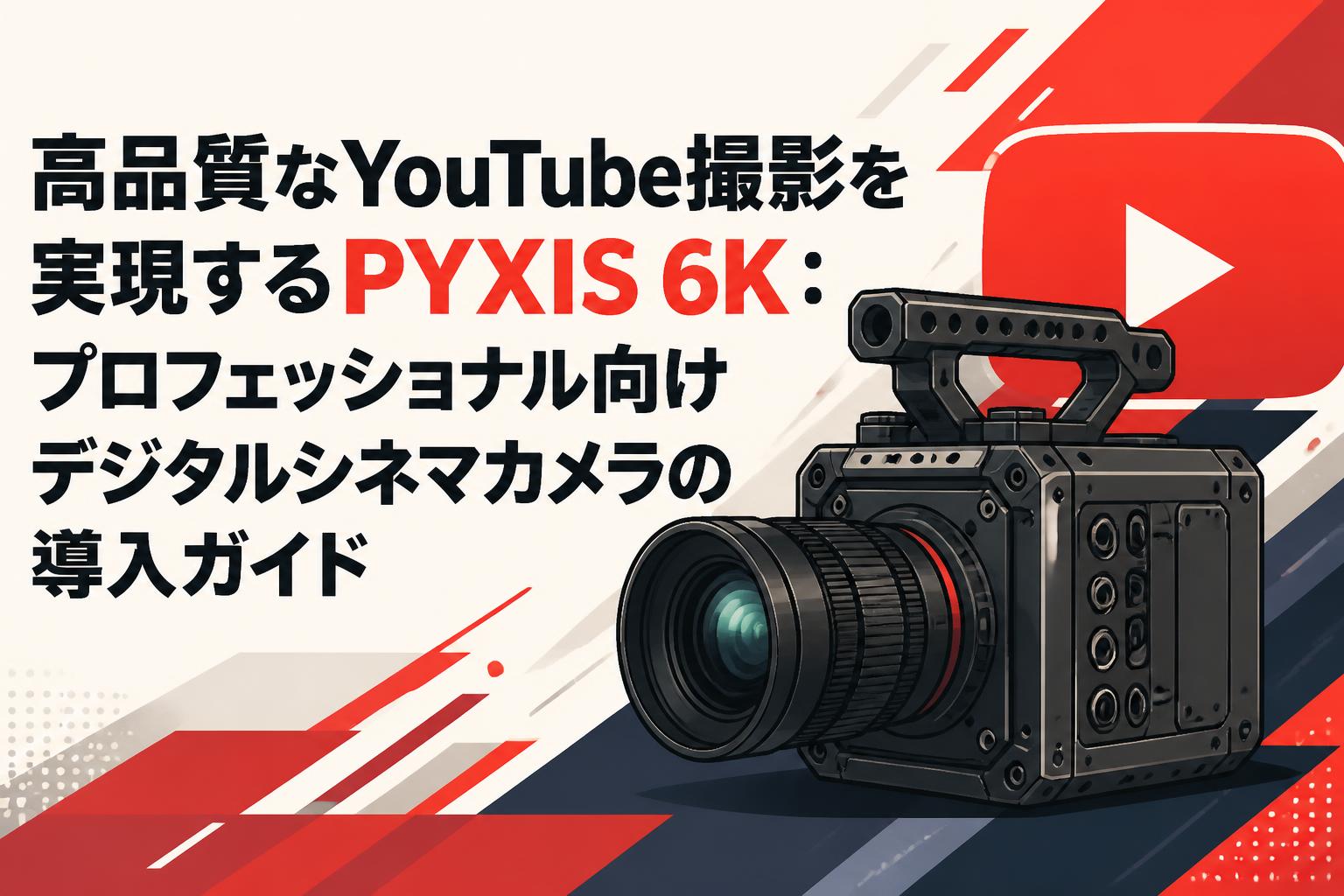 高品質なYouTube撮影を実現するPYXIS 6K：プロフェッショナル向けデジタルシネマカメラの導入ガイド
