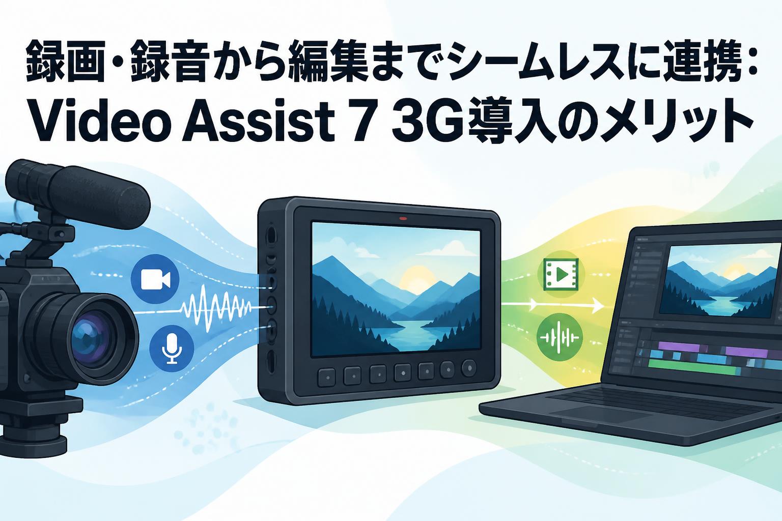 録画・録音から編集までシームレスに連携：Video Assist 7 3G導入のメリット