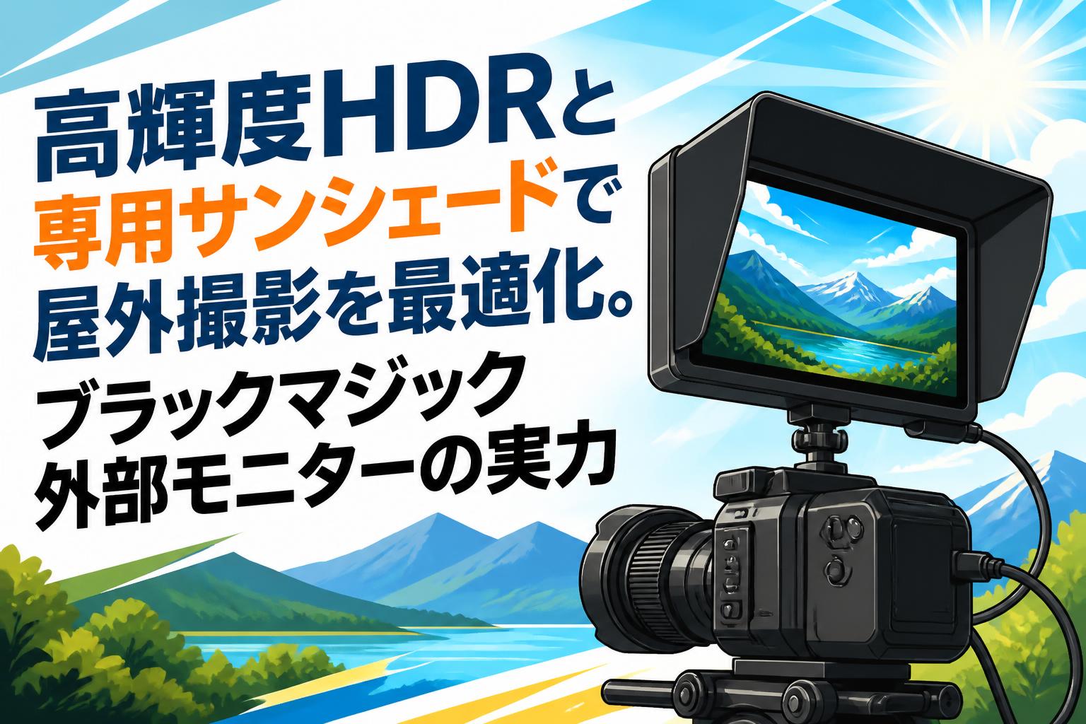 高輝度HDRと専用サンシェードで屋外撮影を最適化。ブラックマジック外部モニターの実力