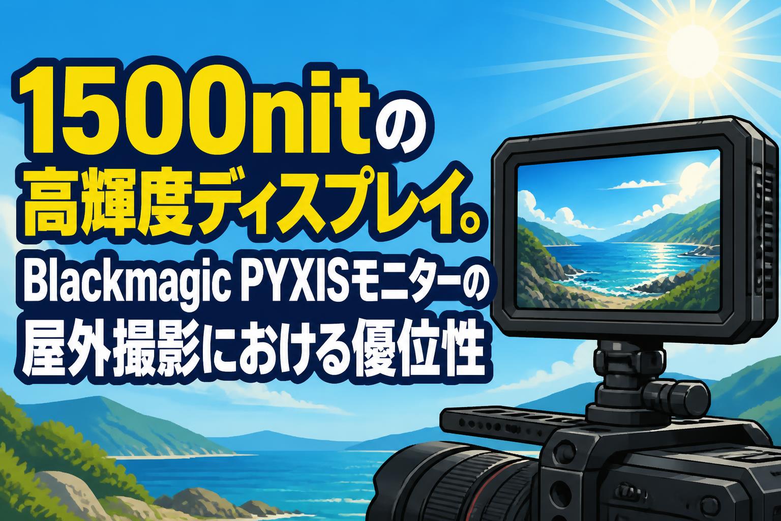 1500nitの高輝度ディスプレイ。Blackmagic PYXISモニターの屋外撮影における優位性
