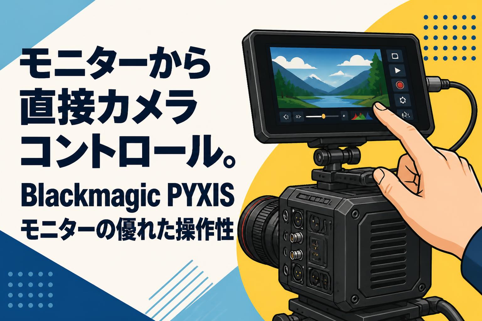 モニターから直接カメラコントロール。Blackmagic PYXISモニターの優れた操作性