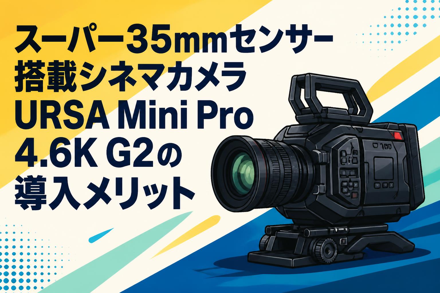 スーパー35mmセンサー搭載シネマカメラURSA Mini Pro 4.6K G2の導入メリット
