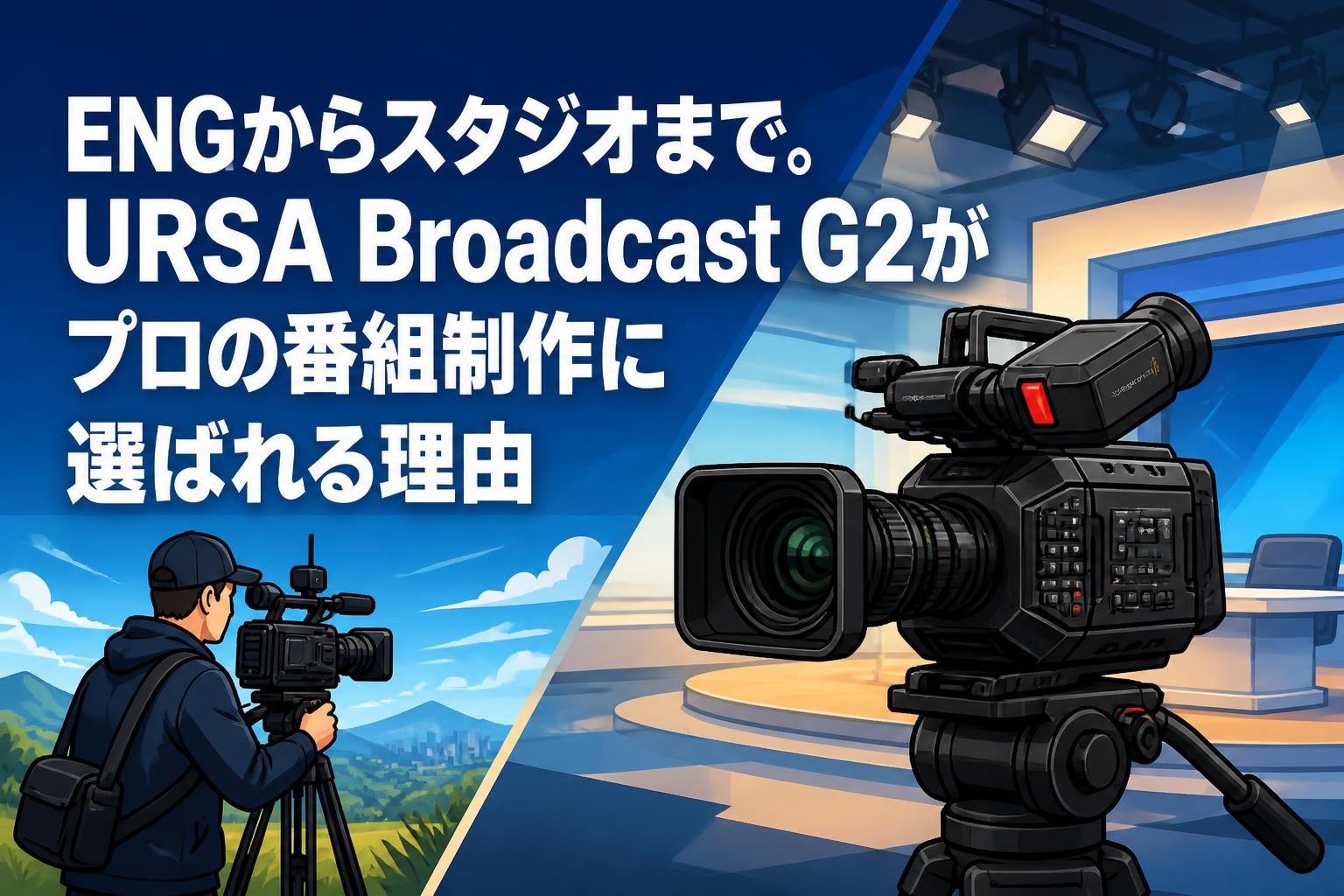 ENGからスタジオまで。URSA Broadcast G2がプロの番組制作に選ばれる理由
