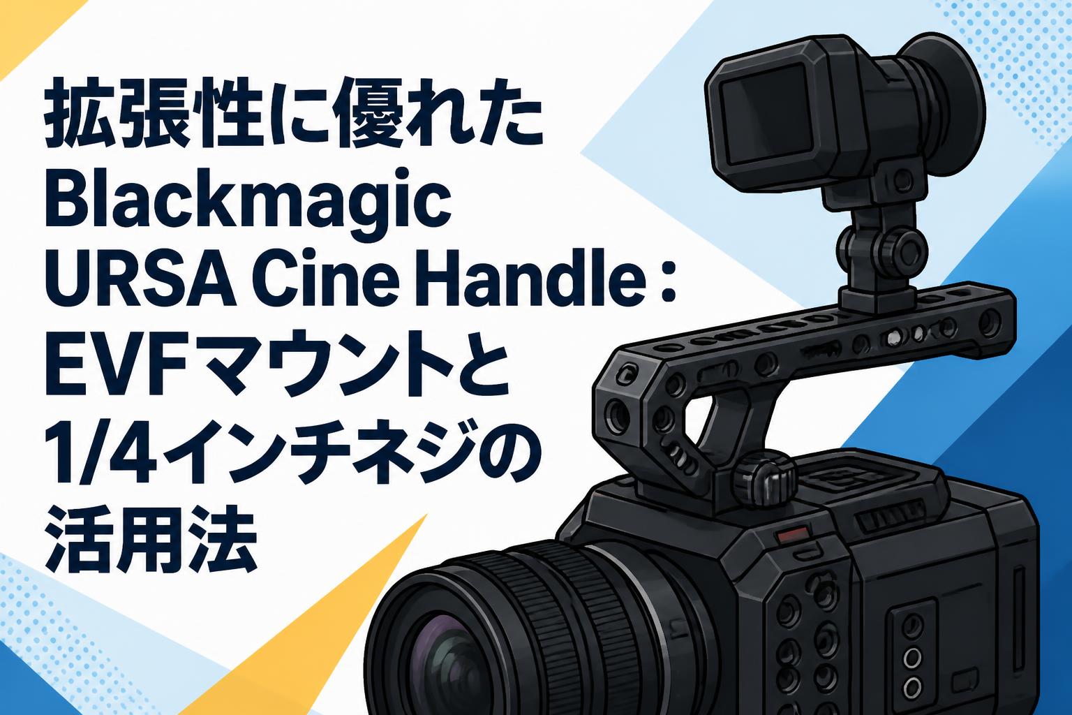 拡張性に優れたBlackmagic URSA Cine Handle：EVFマウントと1/4インチネジの活用法