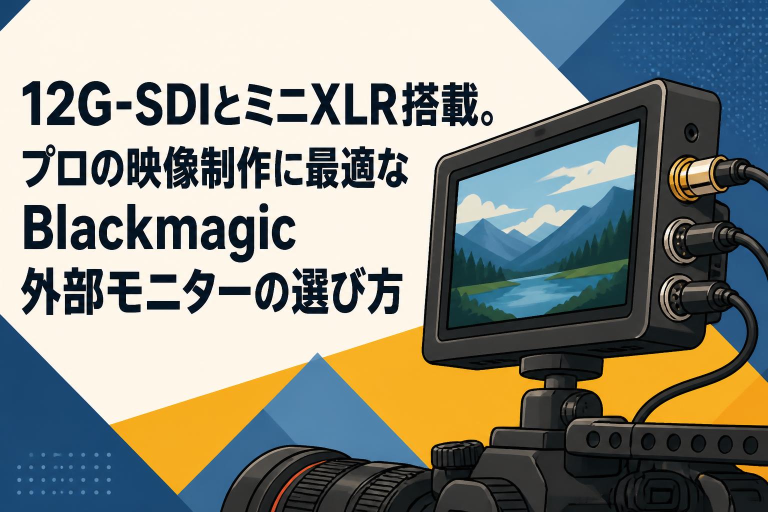 12G-SDIとミニXLR搭載。プロの映像制作に最適なBlackmagic外部モニターの選び方