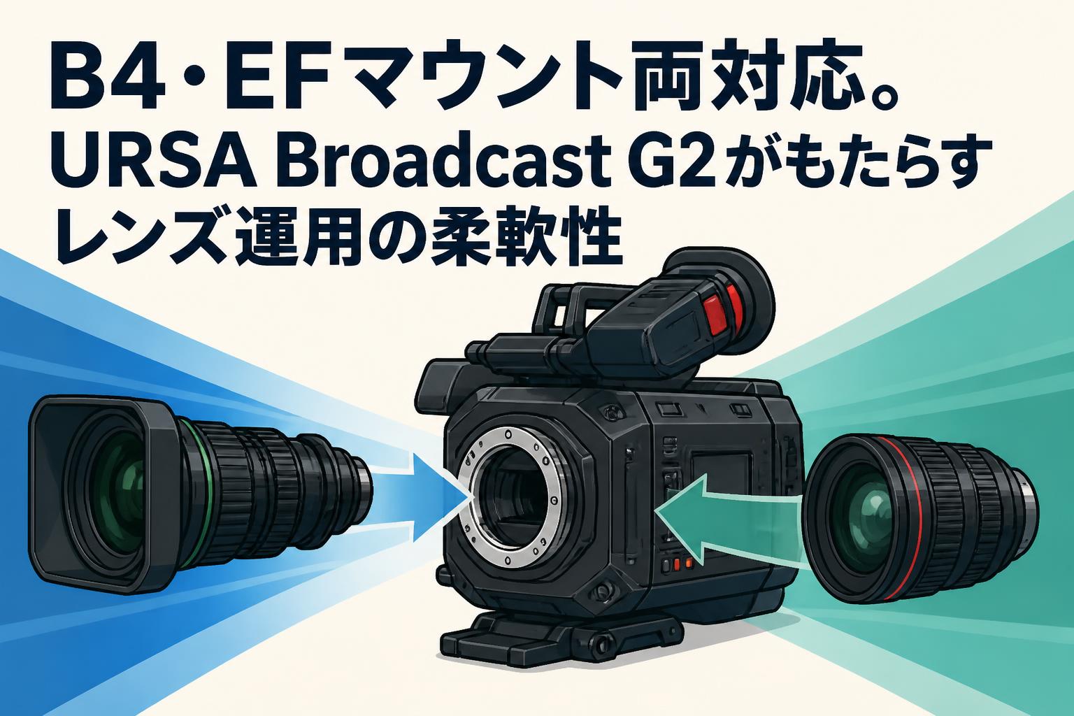 B4・EFマウント両対応。URSA Broadcast G2がもたらすレンズ運用の柔軟性