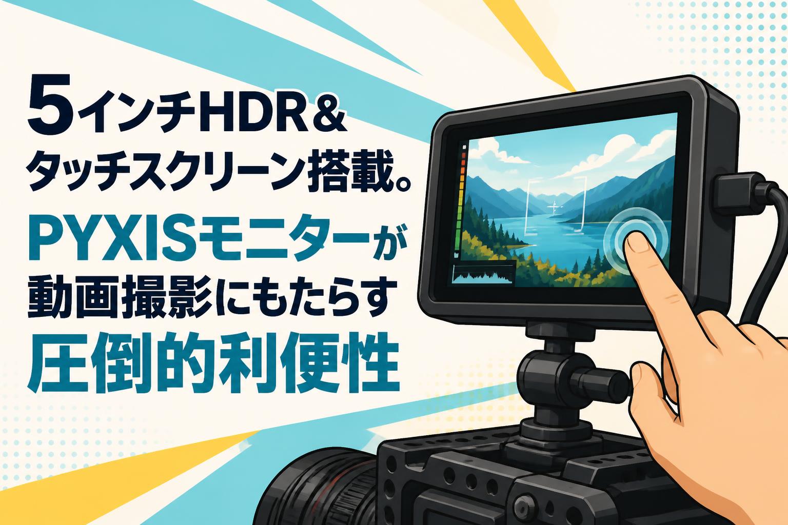 5インチHDR＆タッチスクリーン搭載。PYXISモニターが動画撮影にもたらす圧倒的利便性