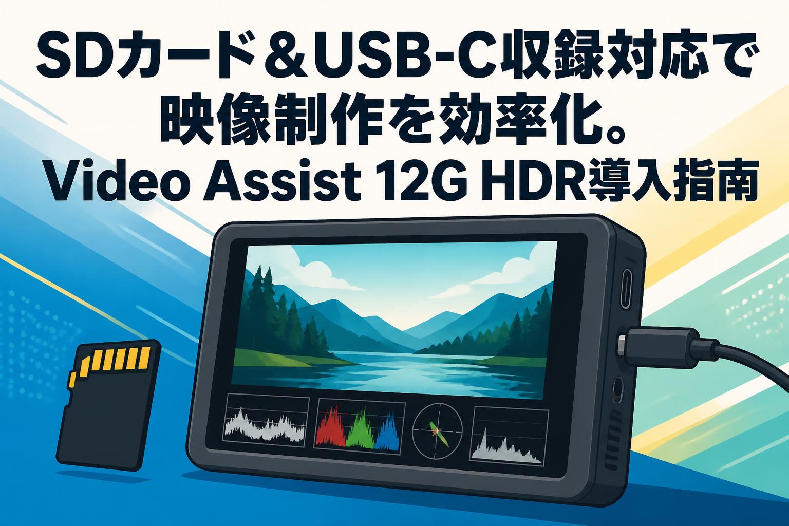 SDカード＆USB-C収録対応で映像制作を効率化。Video Assist 12G HDR導入指南