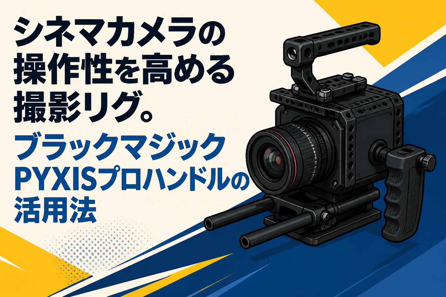 シネマカメラの操作性を高める撮影リグ。ブラックマジックPYXISプロハンドルの活用法