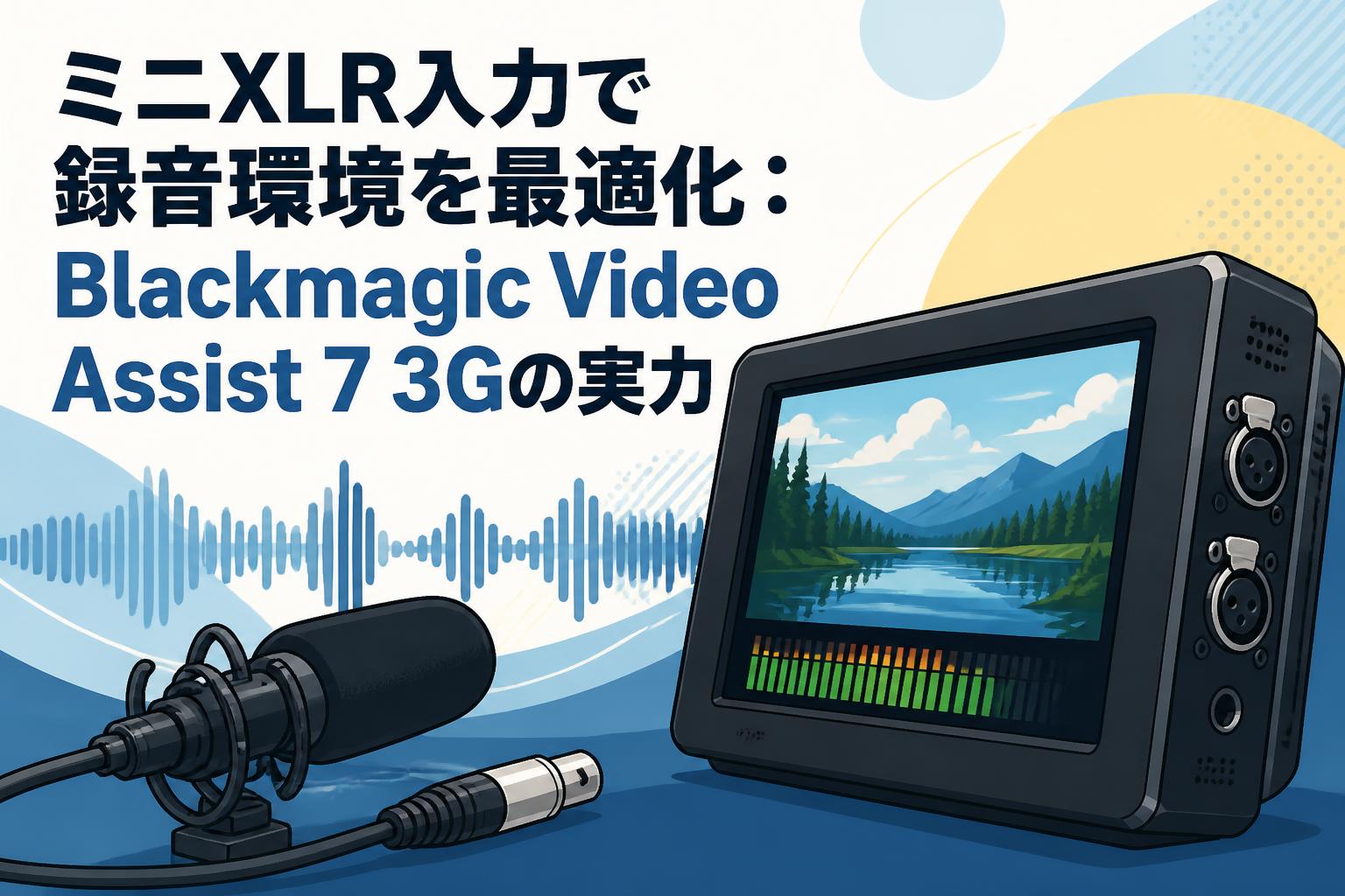 ミニXLR入力で録音環境を最適化：Blackmagic Video Assist 7 3Gの実力