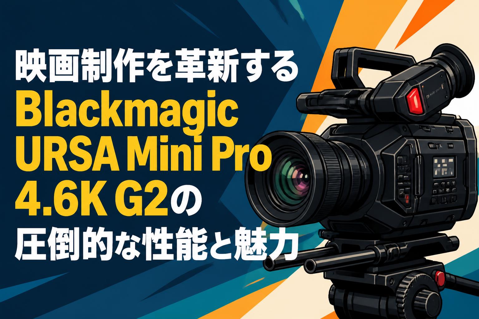 映画制作を革新するBlackmagic URSA Mini Pro 4.6K G2の圧倒的な性能と魅力