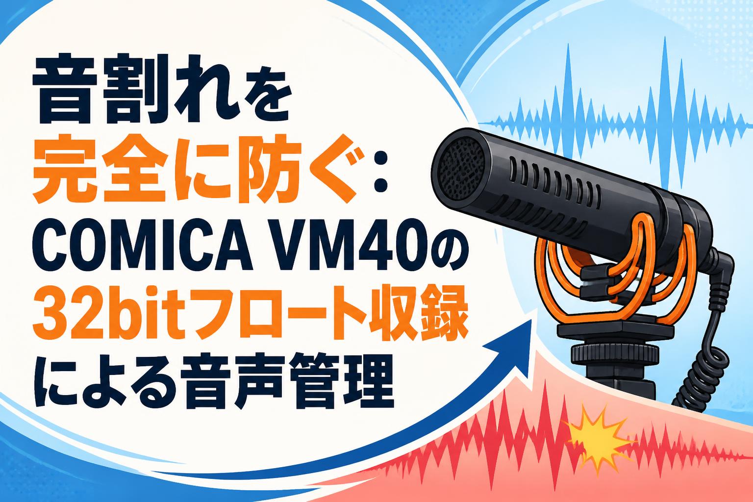 音割れを完全に防ぐ：COMICA VM40の32bitフロート収録による音声管理