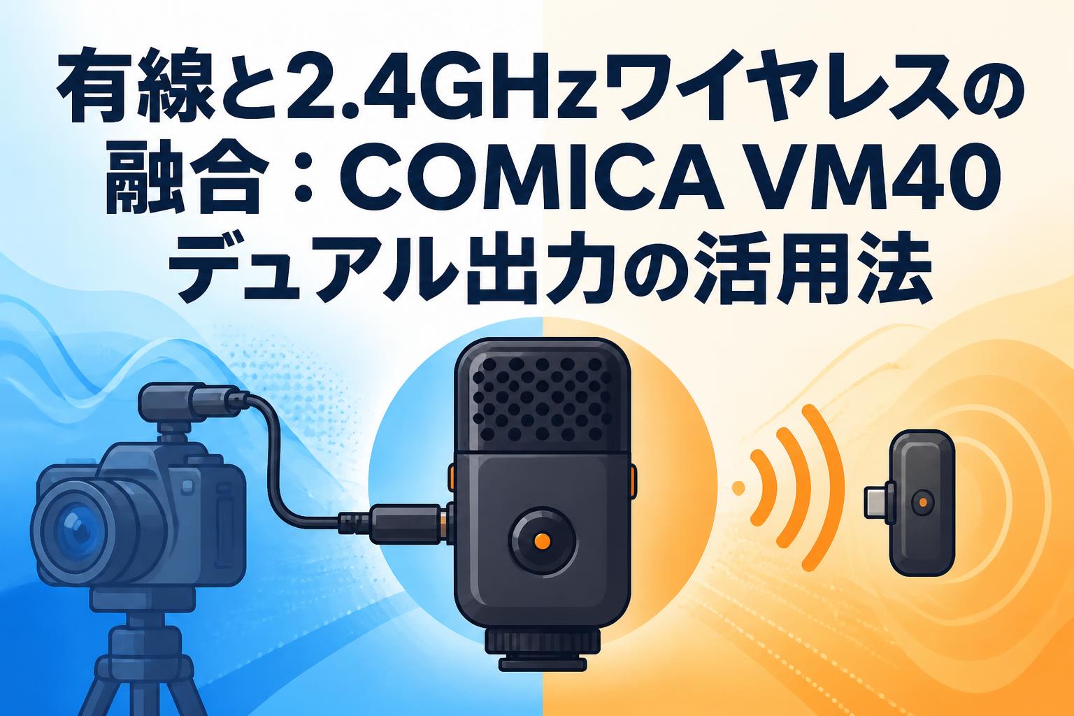 有線と2.4GHzワイヤレスの融合：COMICA VM40デュアル出力の活用法