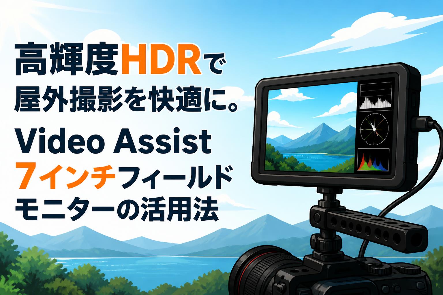 高輝度HDRで屋外撮影を快適に。Video Assist 7インチフィールドモニターの活用法