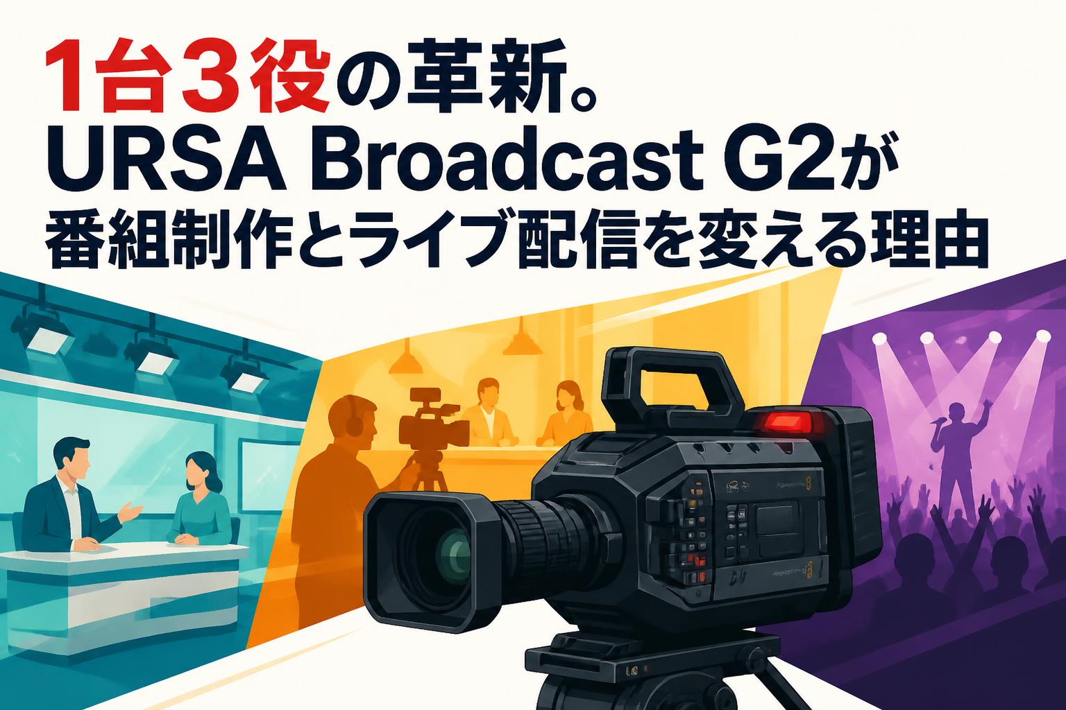 1台3役の革新。URSA Broadcast G2が番組制作とライブ配信を変える理由
