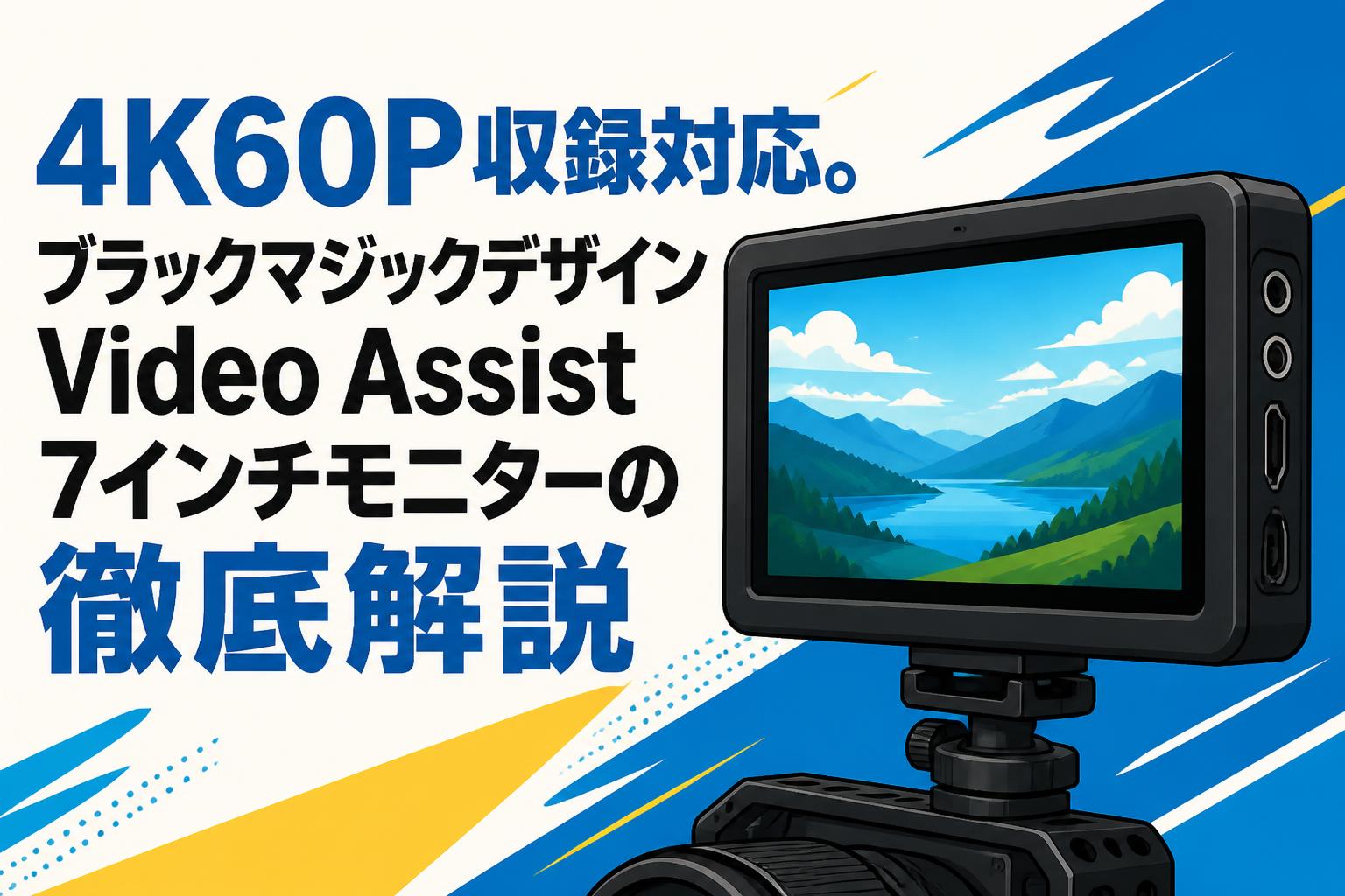 4K60P収録対応。ブラックマジックデザインVideo Assist 7インチモニターの徹底解説
