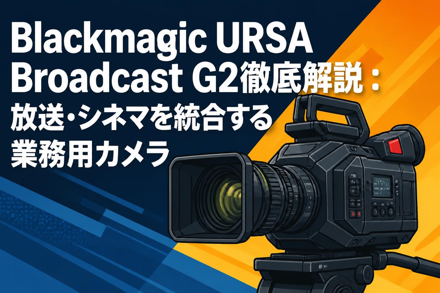 Blackmagic URSA Broadcast G2徹底解説：放送・シネマを統合する業務用カメラ