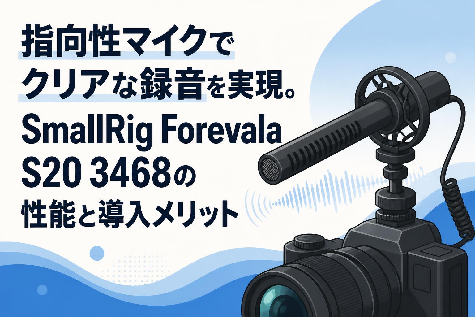 指向性マイクでクリアな録音を実現。SmallRig Forevala S20 3468の性能と導入メリット