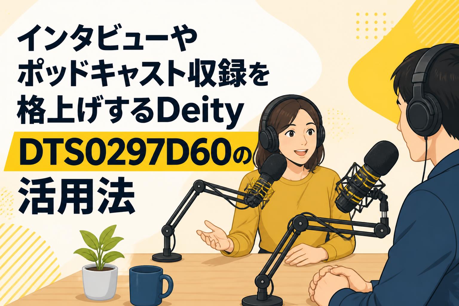 インタビューやポッドキャスト収録を格上げするDeity DTS0297D60の活用法