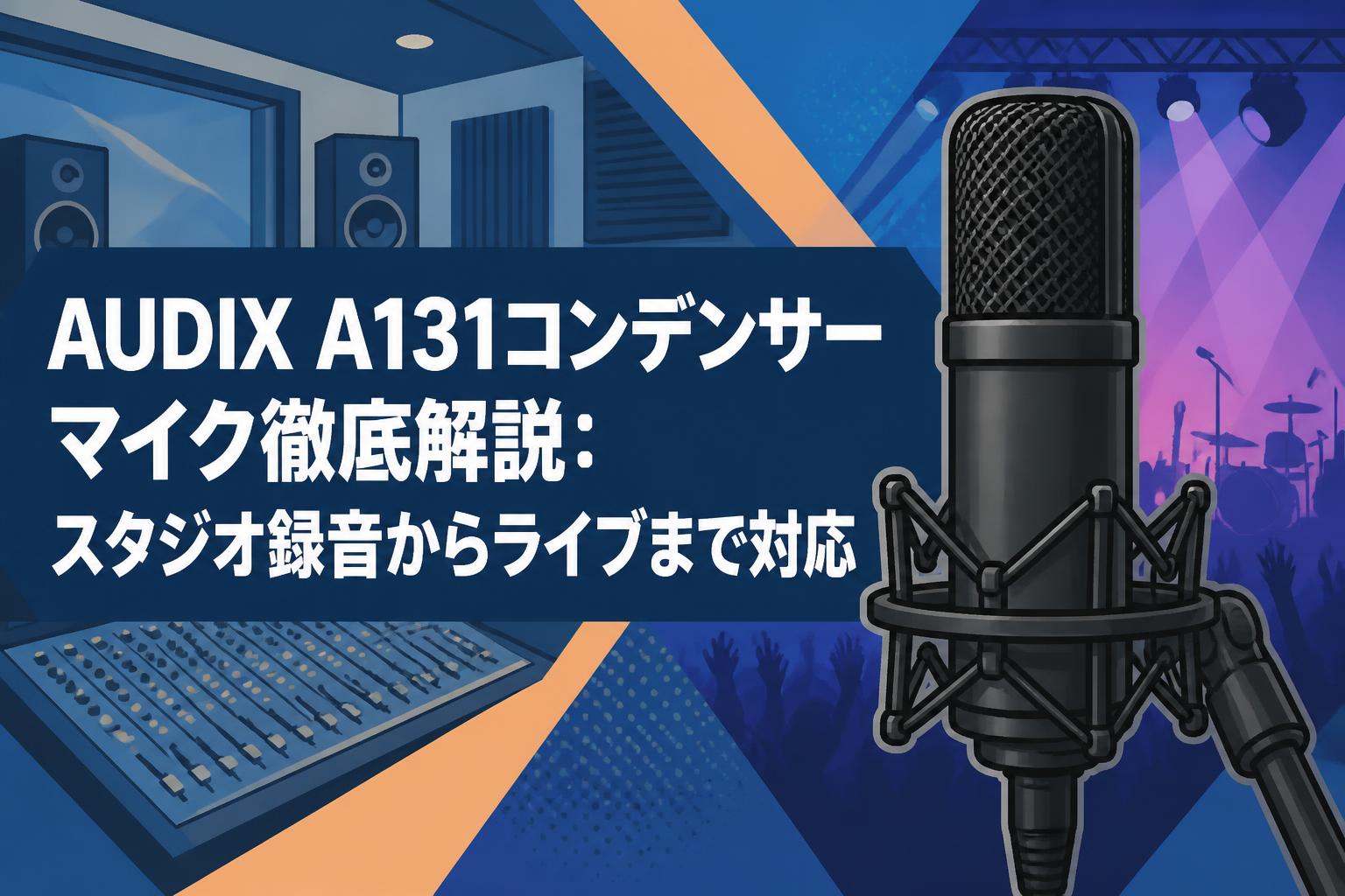 AUDIX A131コンデンサーマイク徹底解説：スタジオ録音からライブまで対応