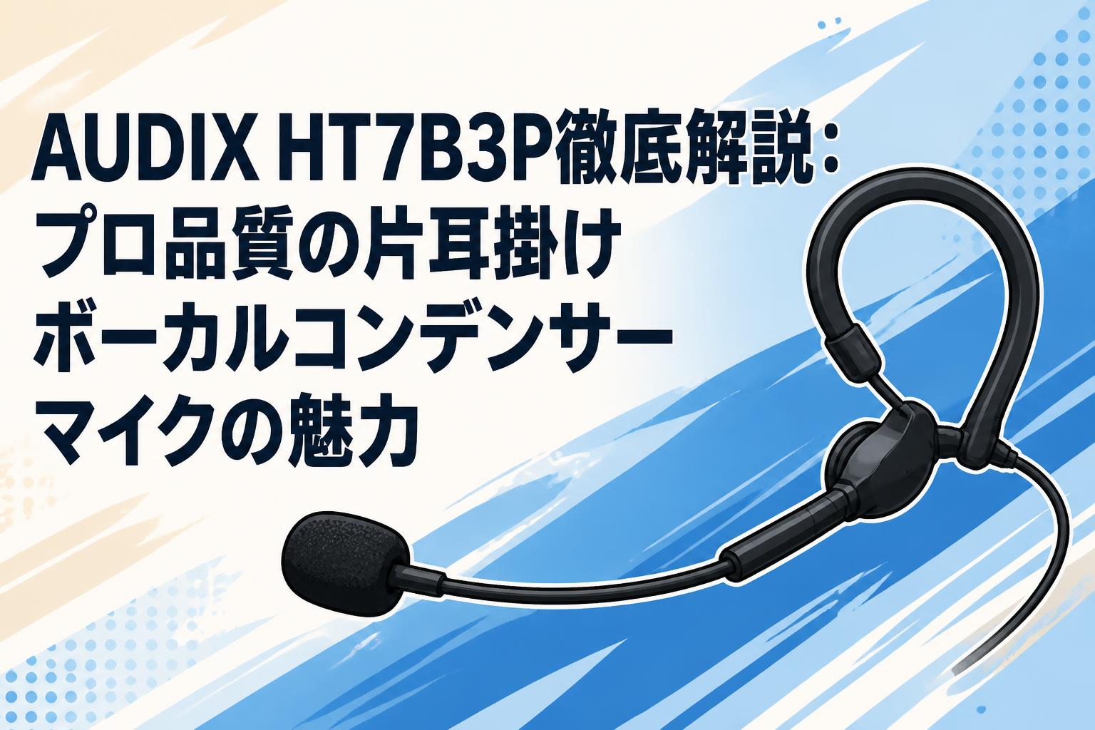 AUDIX HT7B3P徹底解説：プロ品質の片耳掛けボーカルコンデンサーマイクの魅力