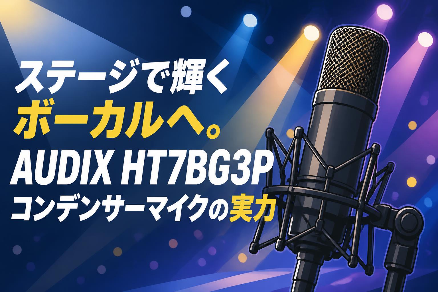 ステージで輝くボーカルへ。AUDIX HT7BG3Pコンデンサーマイクの実力