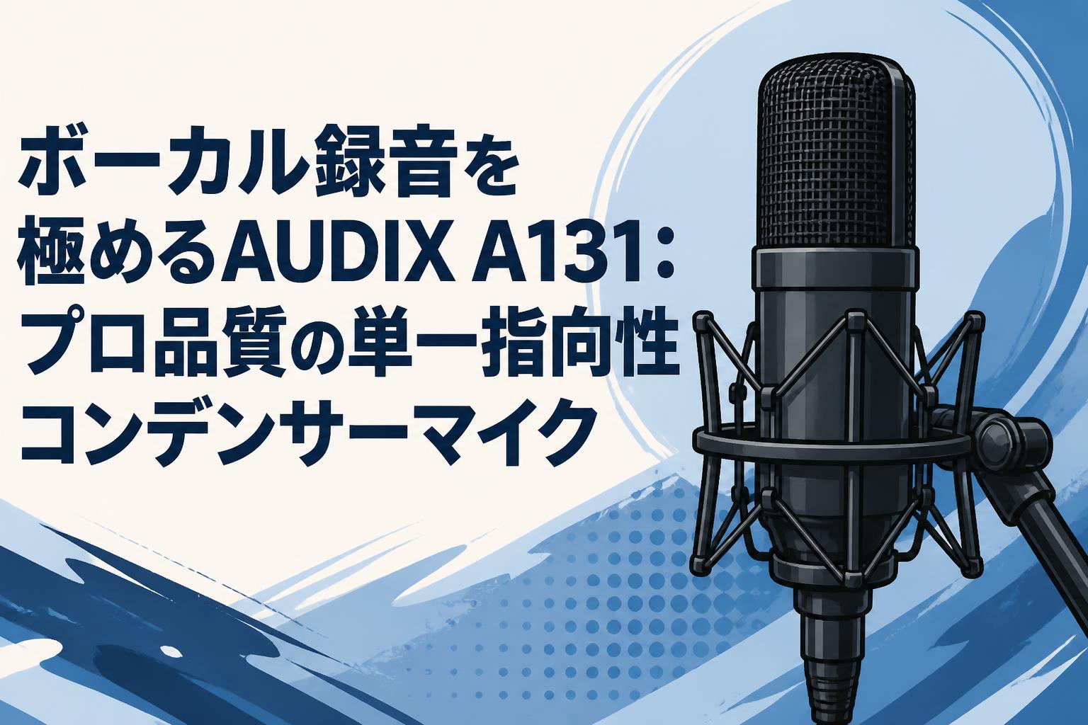ボーカル録音を極めるAUDIX A131：プロ品質の単一指向性コンデンサーマイク