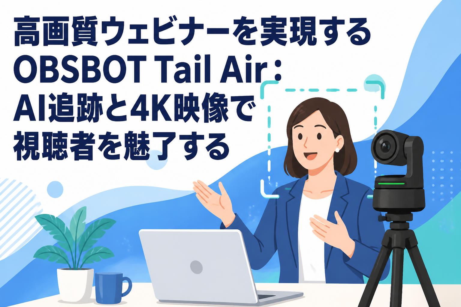高画質ウェビナーを実現するOBSBOT Tail Air：AI追跡と4K映像で視聴者を魅了する