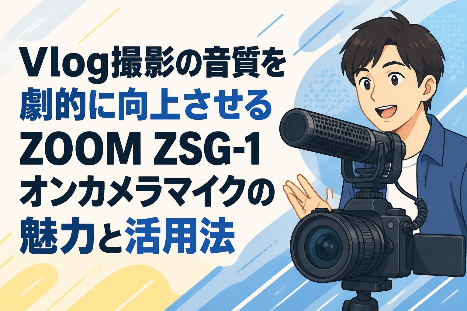 Vlog撮影の音質を劇的に向上させるZOOM ZSG-1オンカメラマイクの魅力と活用法