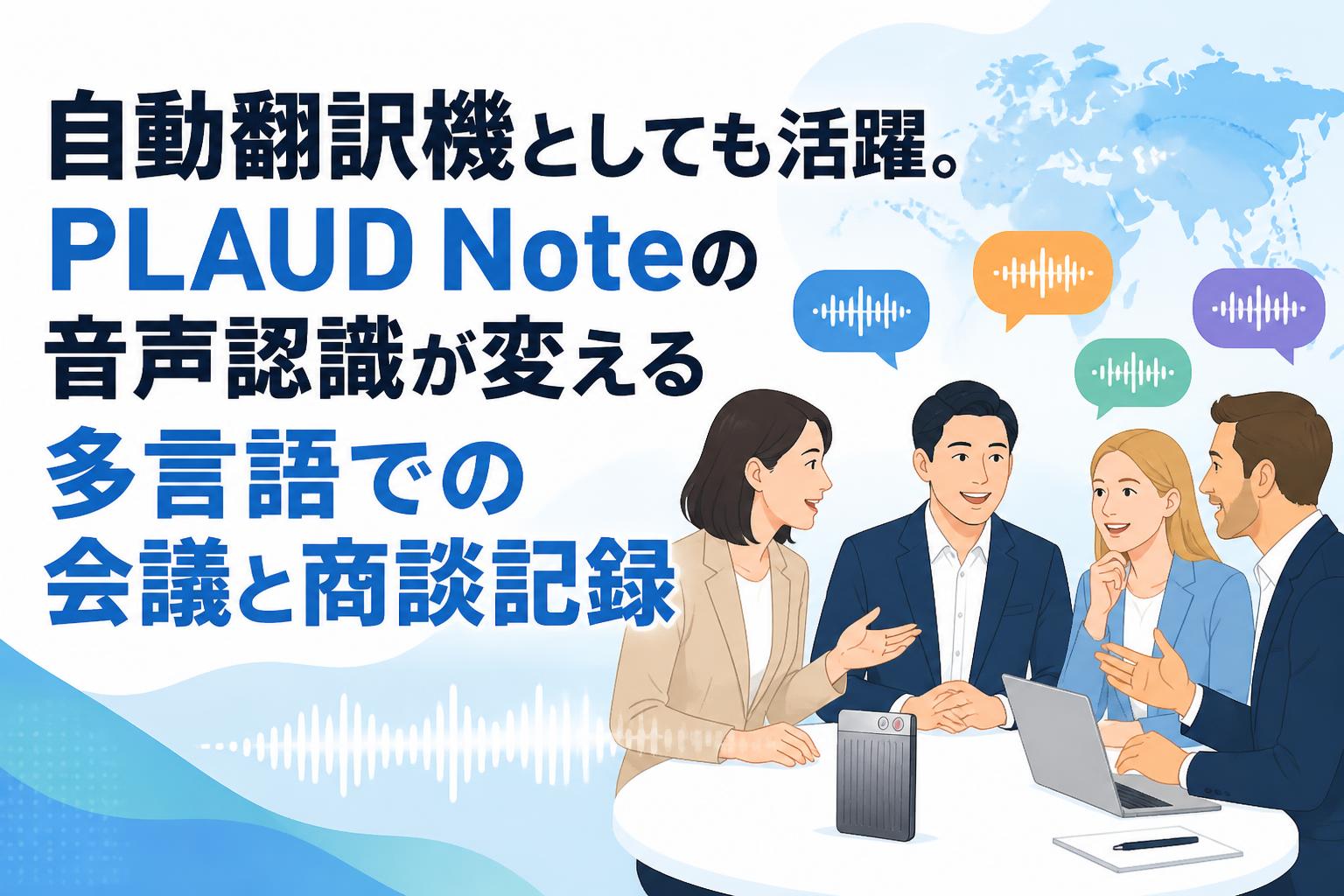 自動翻訳機としても活躍。PLAUD Noteの音声認識が変える多言語での会議と商談記録