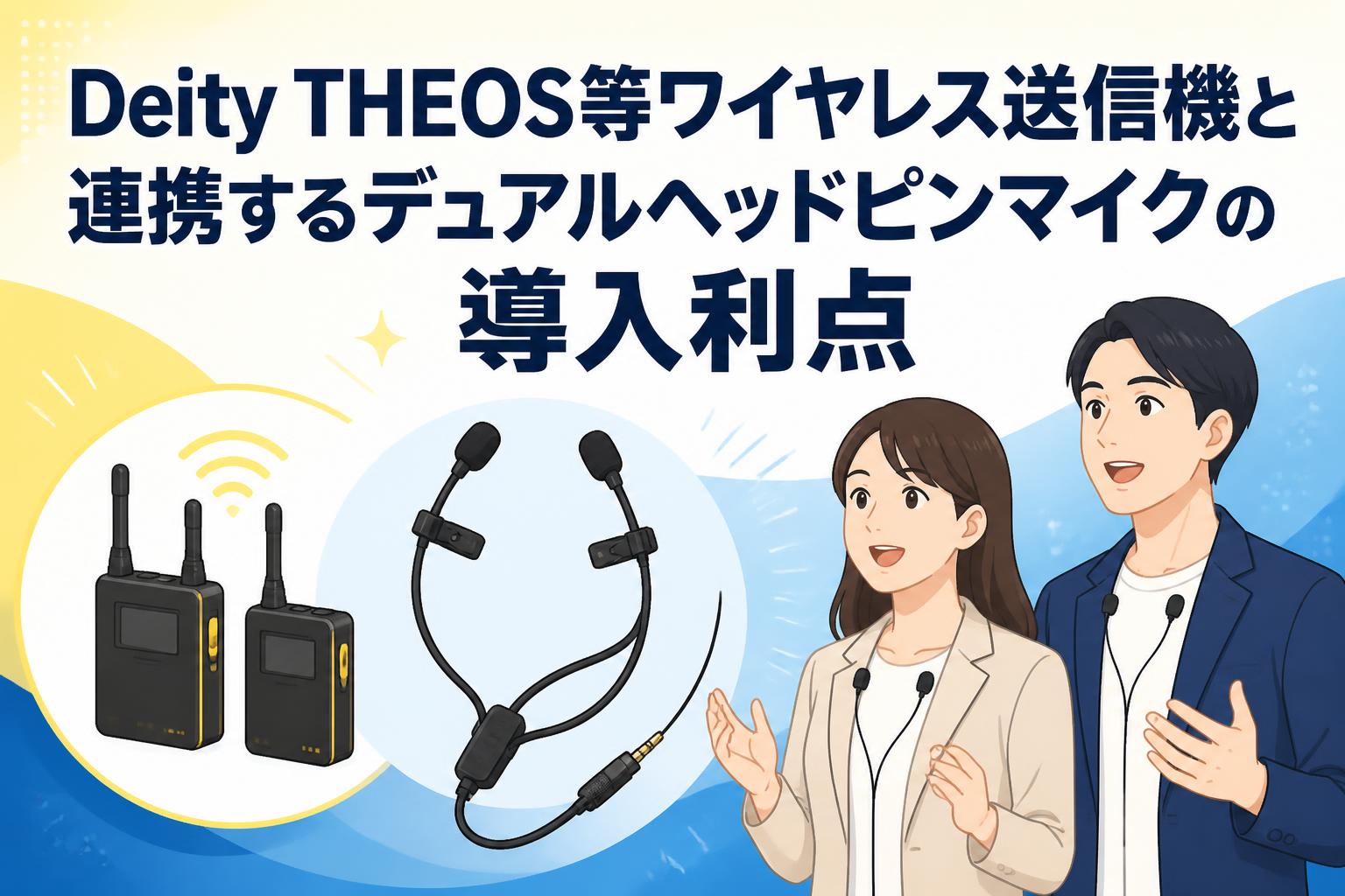 Deity THEOS等ワイヤレス送信機と連携するデュアルヘッドピンマイクの導入利点