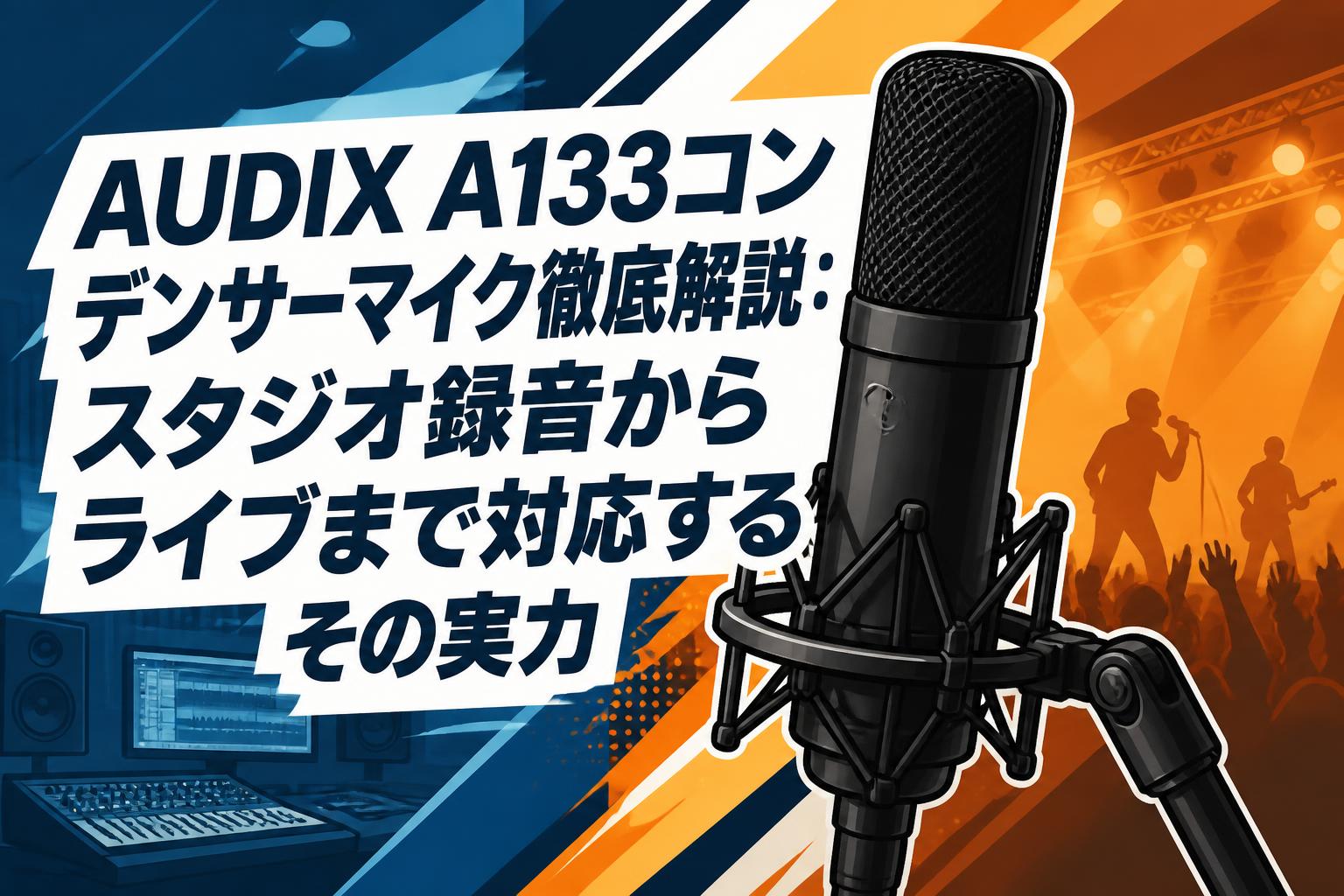 AUDIX A133コンデンサーマイク徹底解説：スタジオ録音からライブまで対応するその実力