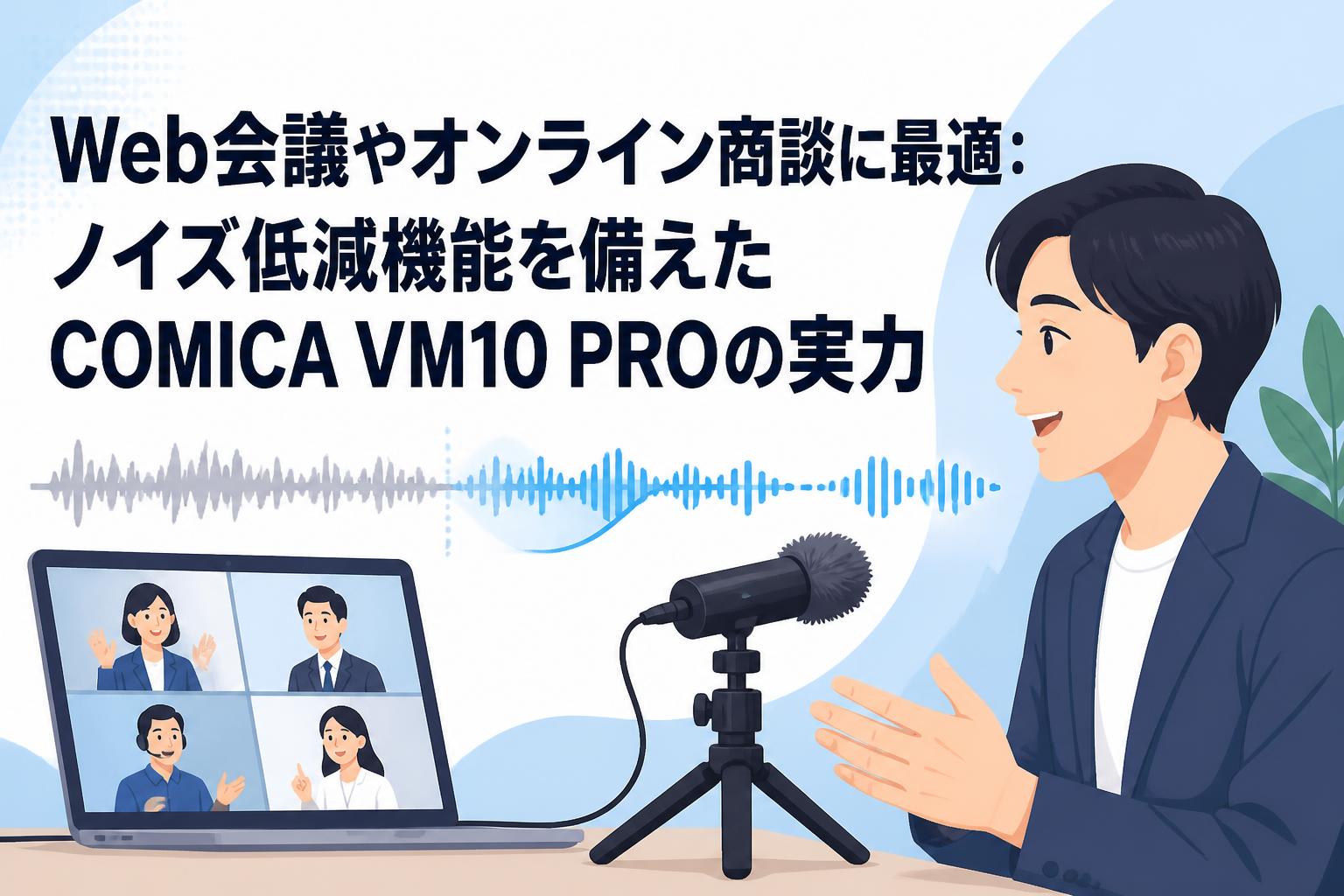 Web会議やオンライン商談に最適：ノイズ低減機能を備えたCOMICA VM10 PROの実力
