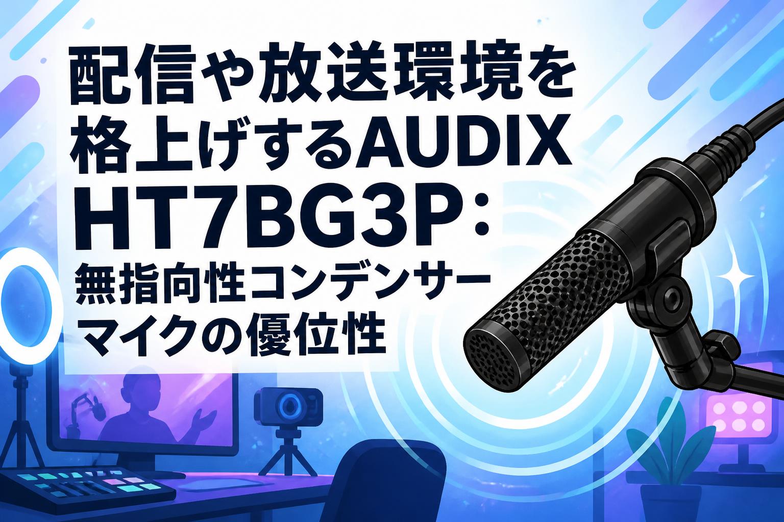 配信や放送環境を格上げするAUDIX HT7BG3P：無指向性コンデンサーマイクの優位性
