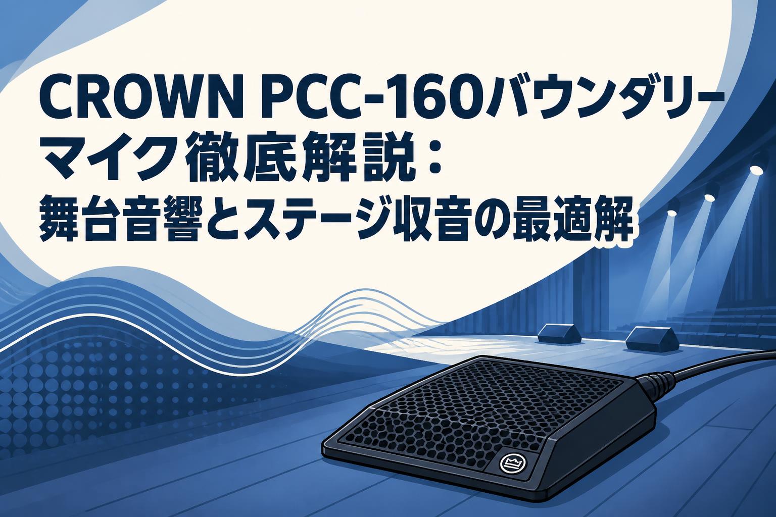 CROWN PCC-160バウンダリーマイク徹底解説：舞台音響とステージ収音の最適解