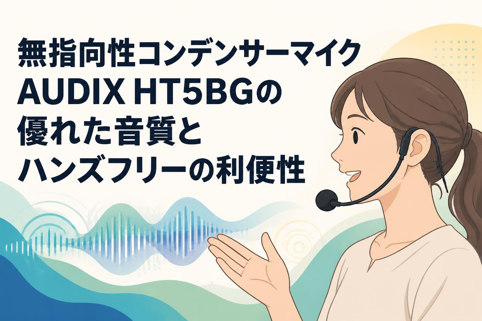 無指向性コンデンサーマイクAUDIX HT5BGの優れた音質とハンズフリーの利便性