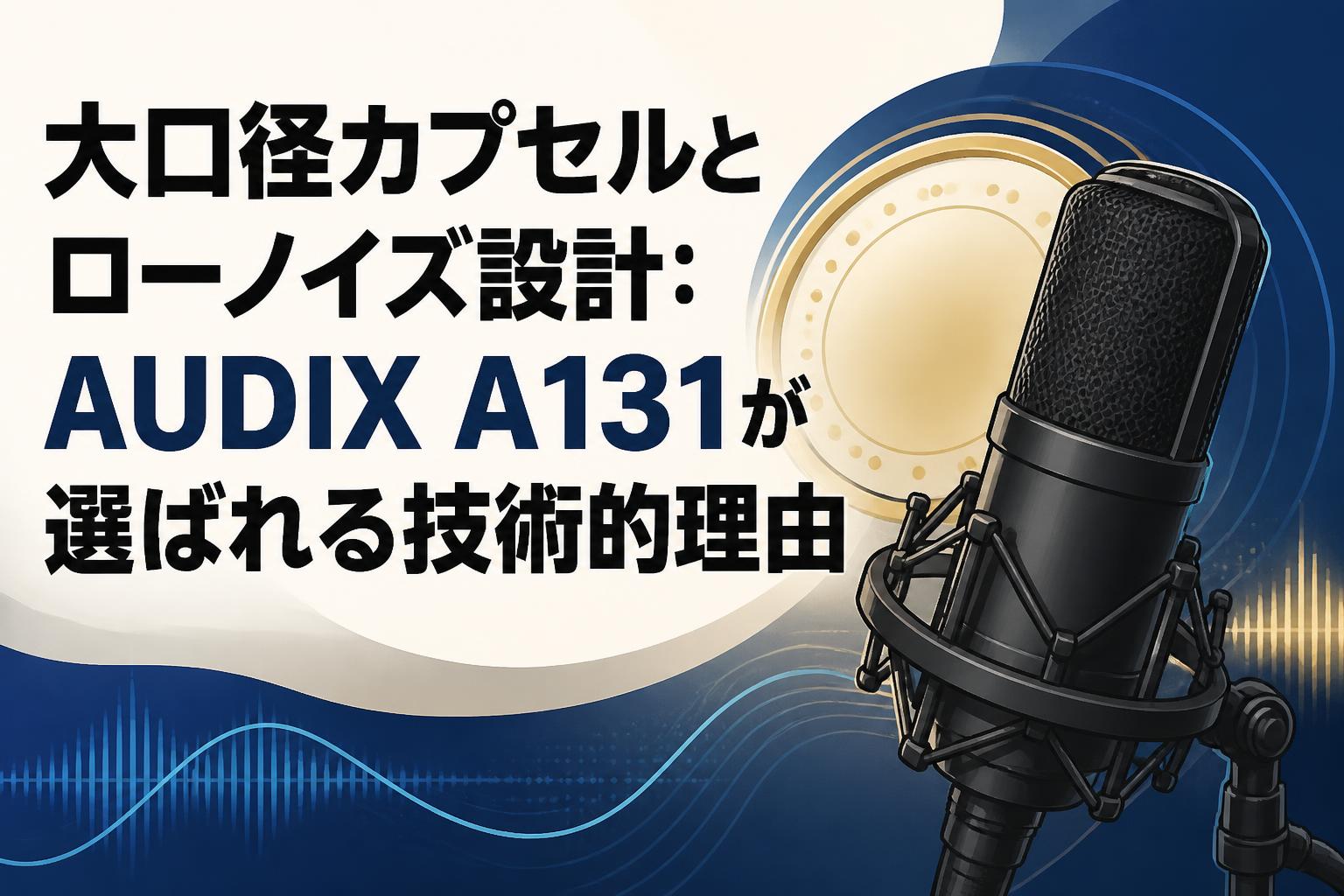 大口径カプセルとローノイズ設計：AUDIX A131が選ばれる技術的理由