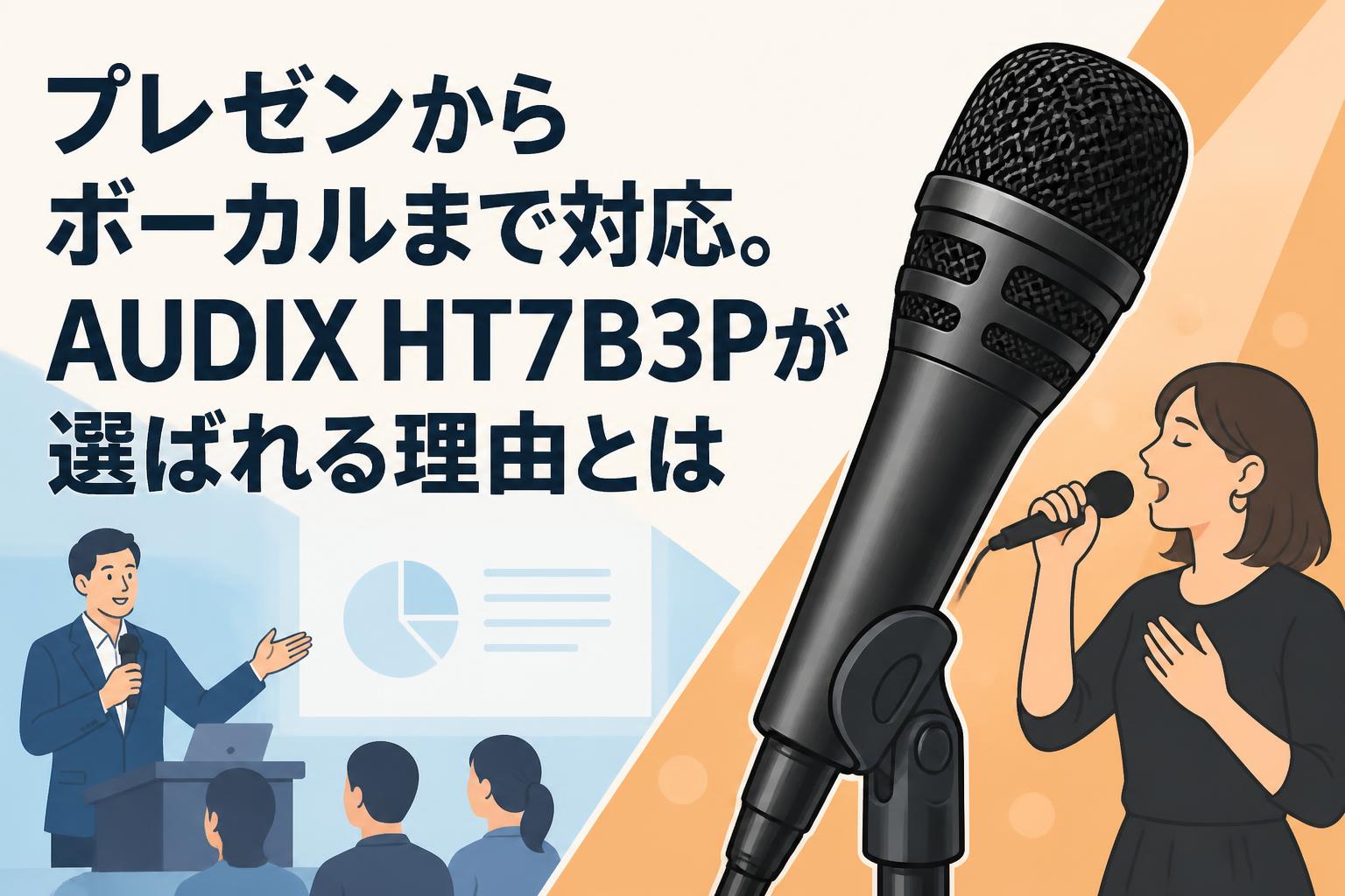 プレゼンからボーカルまで対応。AUDIX HT7B3Pが選ばれる理由とは