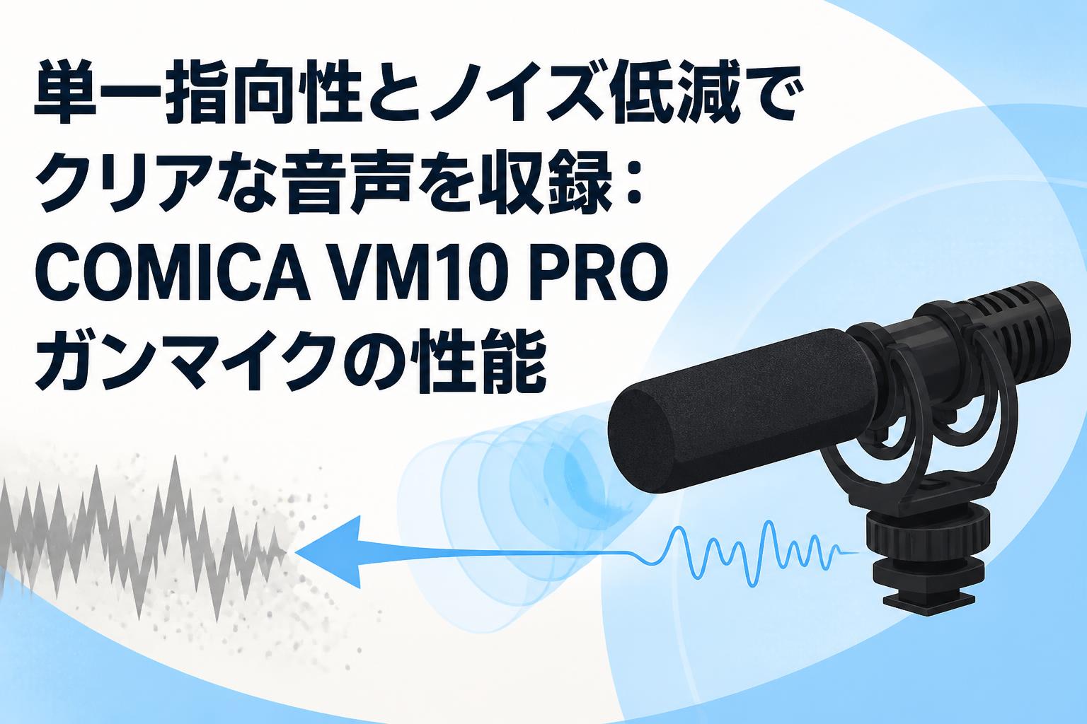 単一指向性とノイズ低減でクリアな音声を収録：COMICA VM10 PROガンマイクの性能